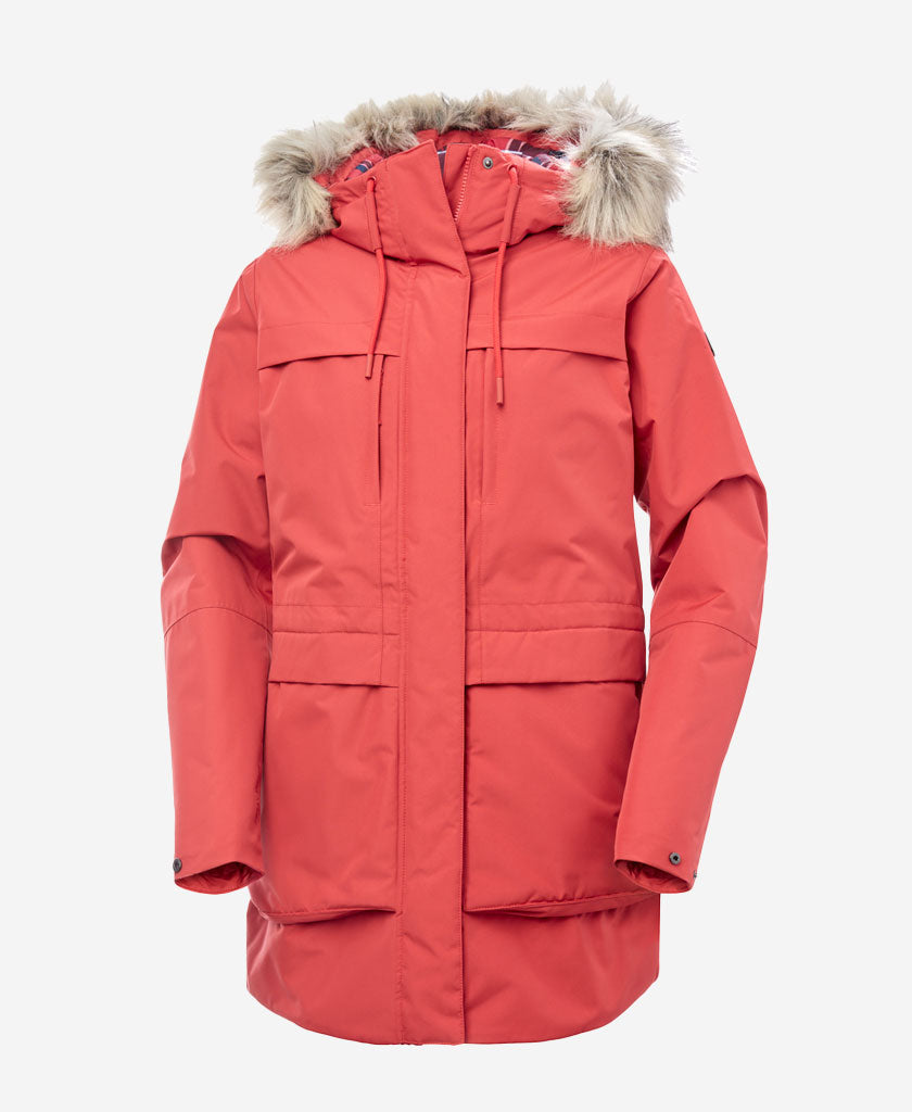 W COASTAL PARKA, Poppy Red