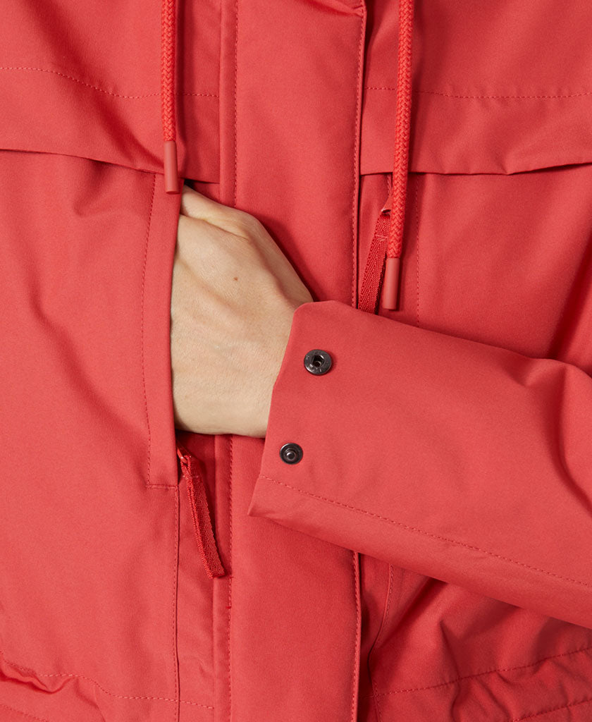 W COASTAL PARKA, Poppy Red