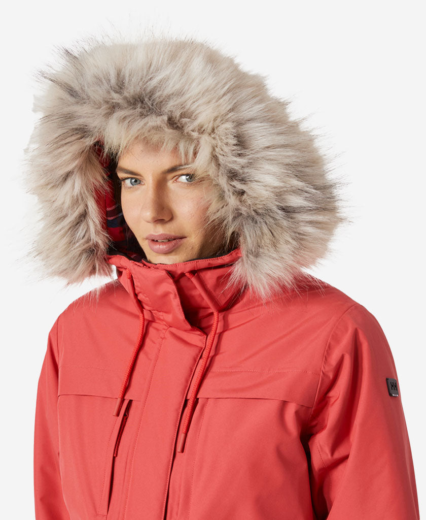 W COASTAL PARKA, Poppy Red