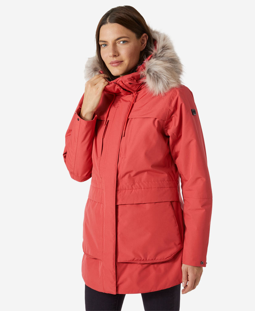 W COASTAL PARKA, Poppy Red