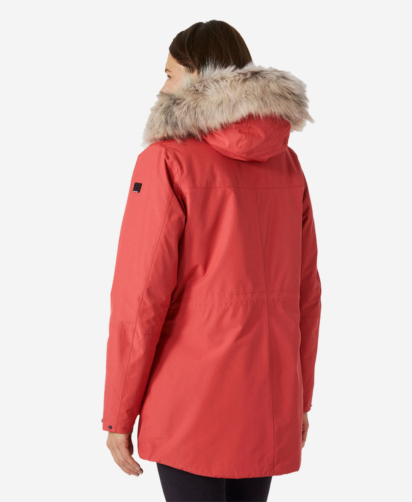 W COASTAL PARKA, Poppy Red