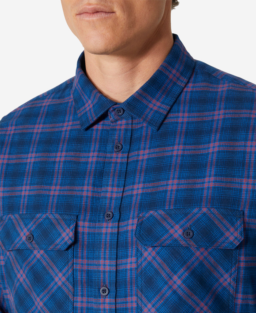 LOKKA ORGANIC FLANNEL LS SHIRT, Ocean Class