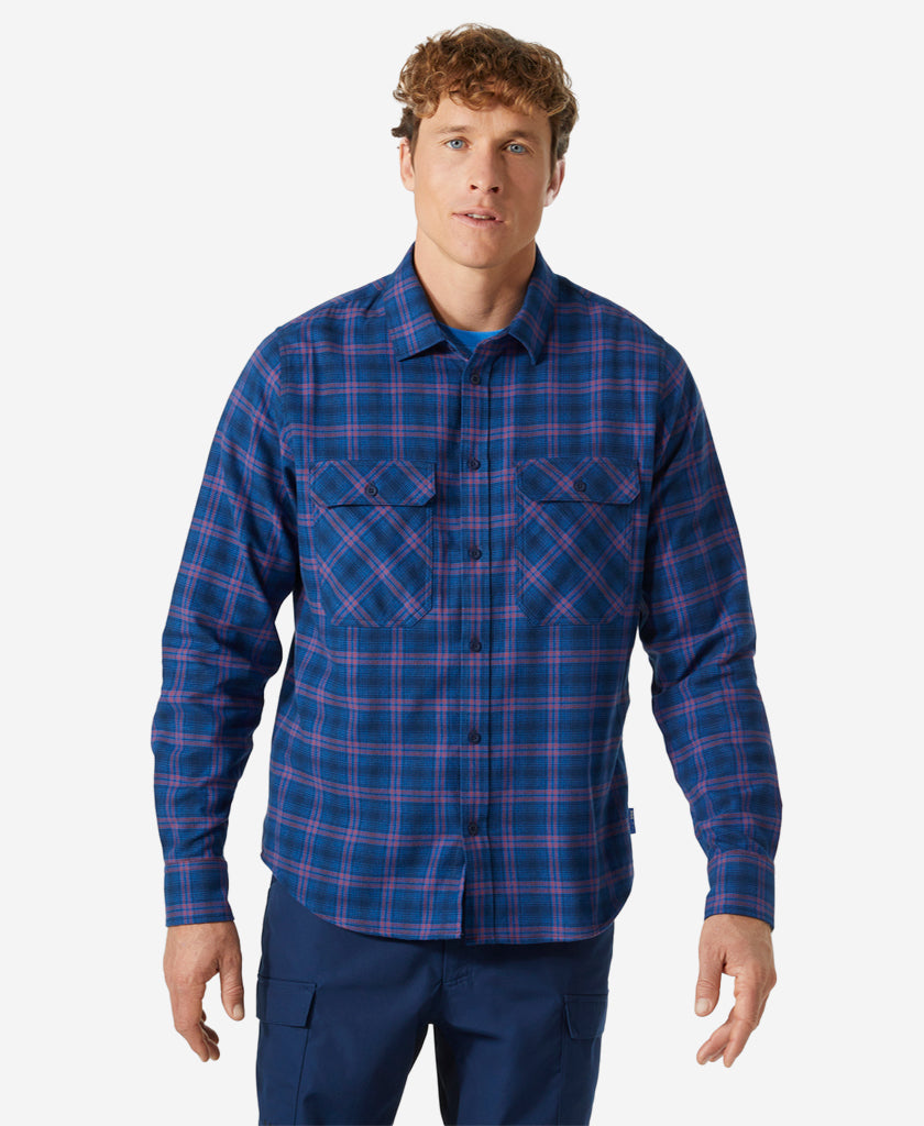 LOKKA ORGANIC FLANNEL LS SHIRT, Ocean Class